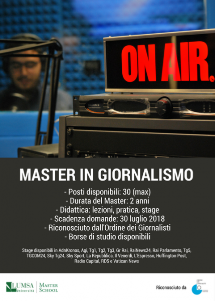 Open Day Master in Giornalismo a Roma